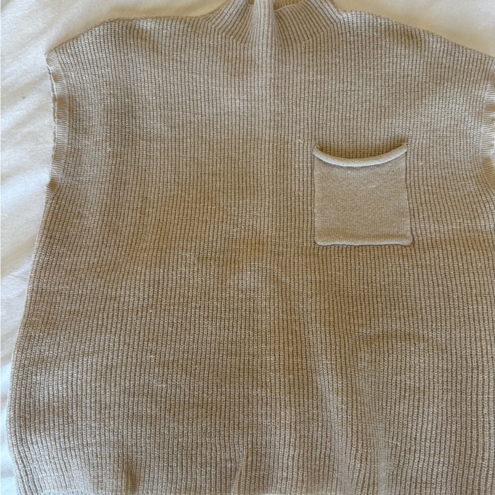 Women Tan Sweater with Pocket